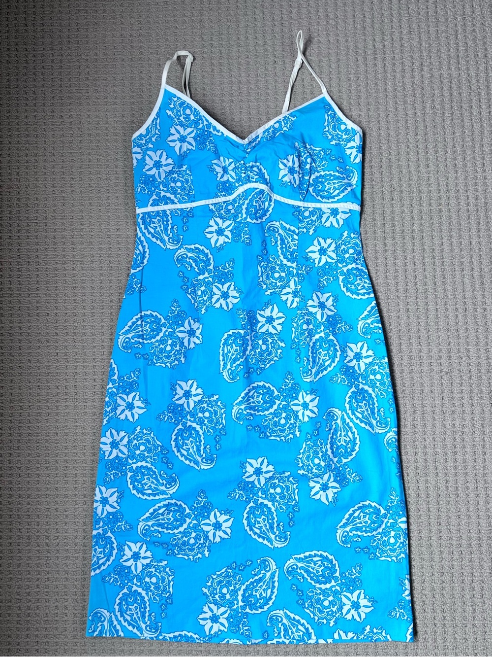 Smart Set Turquoise and White Paisley Slip Dress